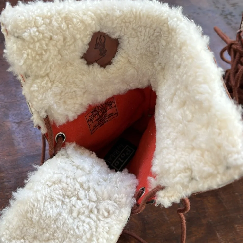 POLO RALPH LAUREN Ranger Boots Ultra-Outdoor Warm High Shearling Brown Kids 2